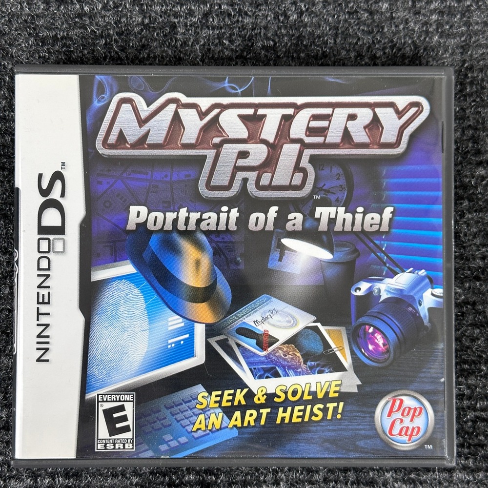Mystery P.I. Portrait of a Thief Nintendo DS‎ 2008 PopCap Games CIB Complete